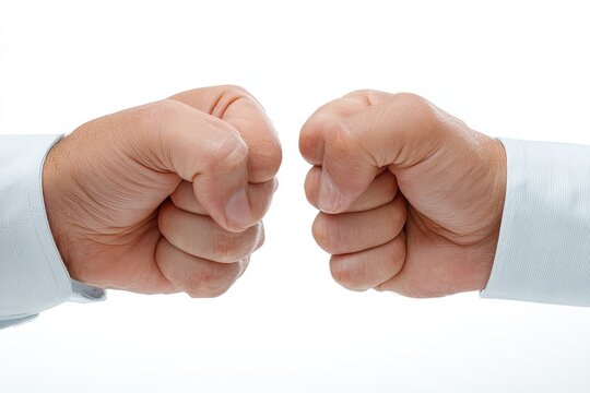 Close Up of Two Colleagues Fist Bumping After Successful Business Deal