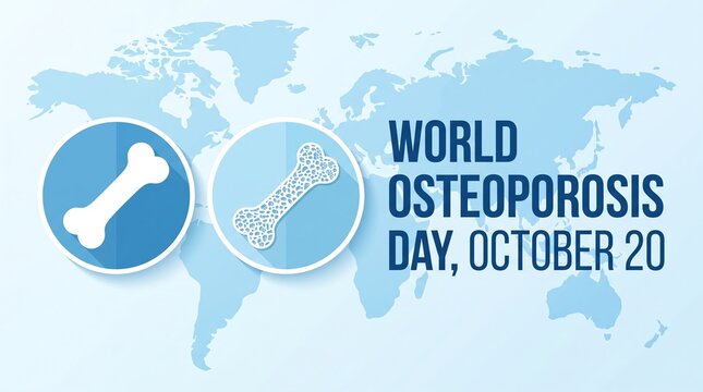 World Osteoporosis Day awareness campaign background