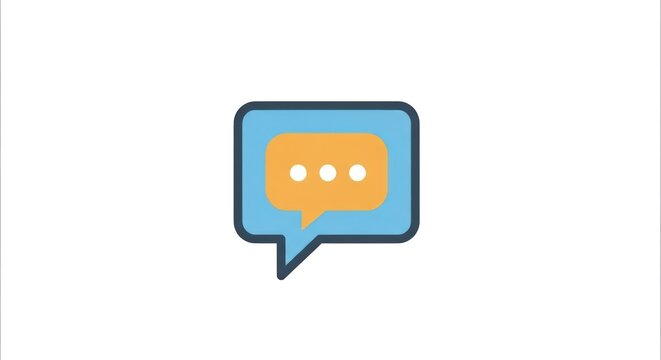 Simple chat icon with bubbles.