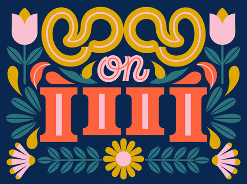 Retro 1111 Angel Number Manifestation Poster with Vintage Floral Design