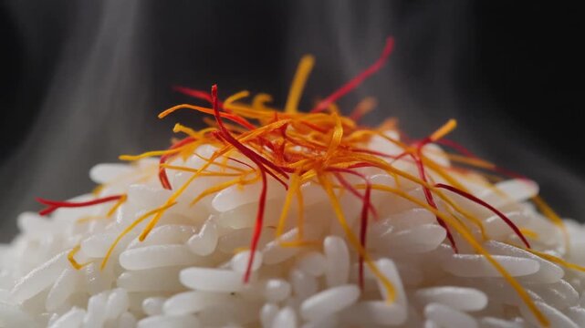 Steaming Saffron Infused Rice Dish