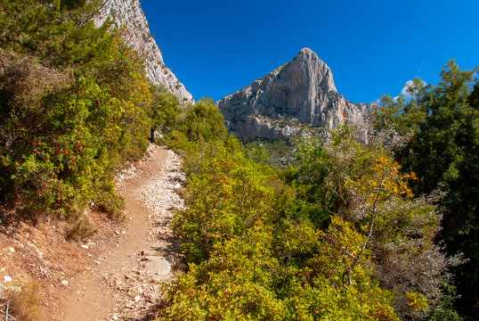 Sardegna, sentiero del famoso trekking del Selvaggio Blu, in Ogliastra