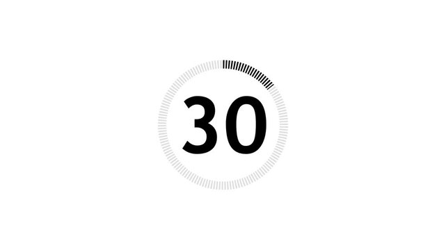 Countdown timer from 35 to 0 seconds real time.