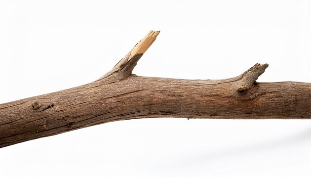Tree Branch Or Stick Isolated On White Background Item For Mock Up Scene Creator And Other Design