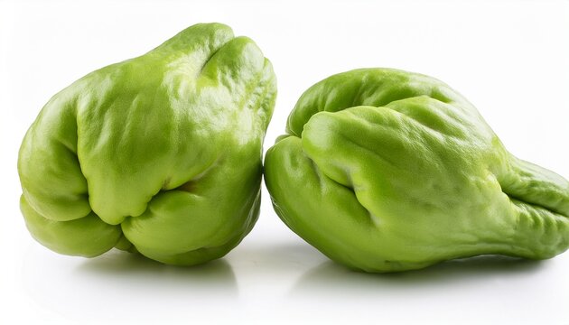 Chayote On A White Background