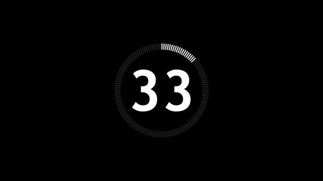 Countdown timer from 38 to 0 seconds real time.