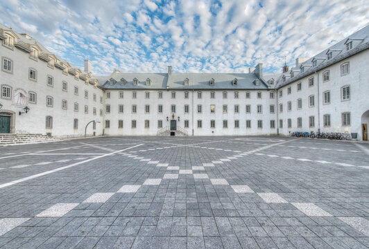 The city of Quebec at dawn, the old town, the 17th century foundation the Seminary of Quebec.