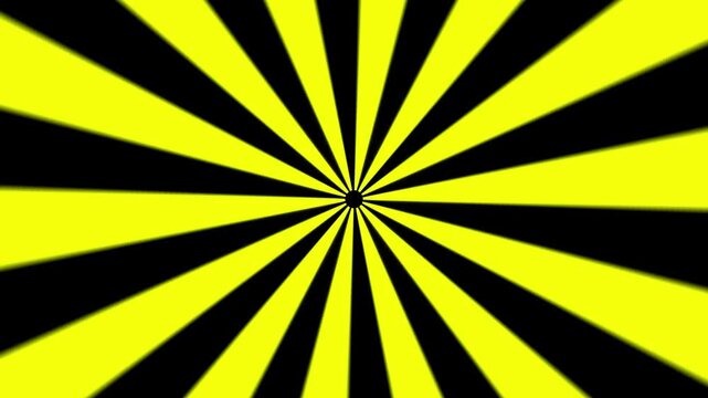 Yellow and black radial sunburst