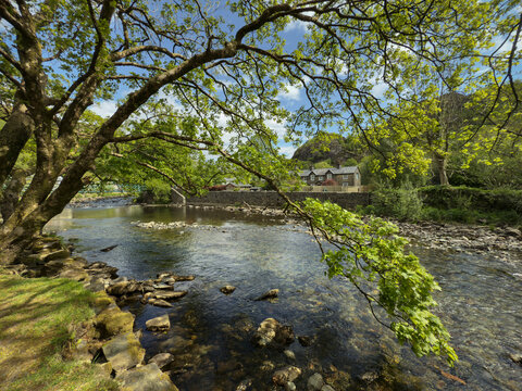 Beddgelert, the view over the Afon Glaslyn River