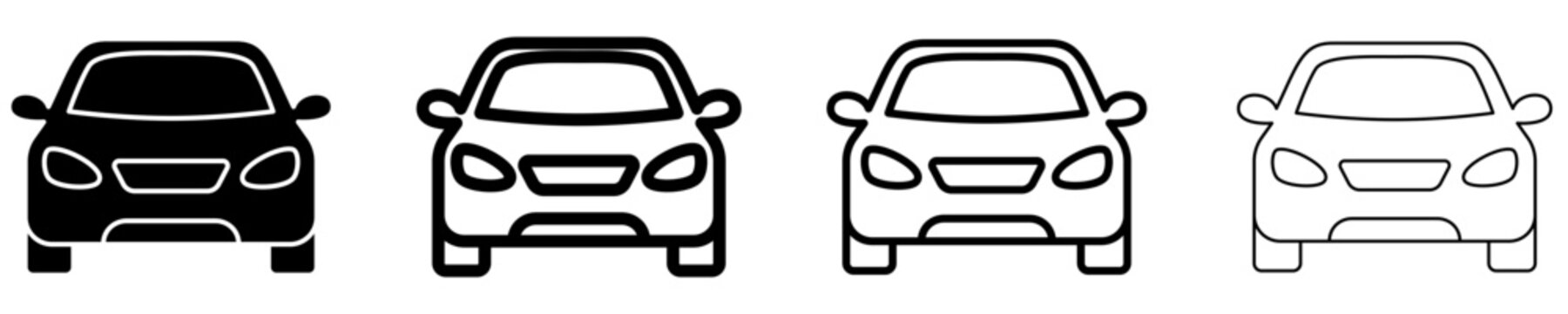 Passenger car line icon for web and ui design
