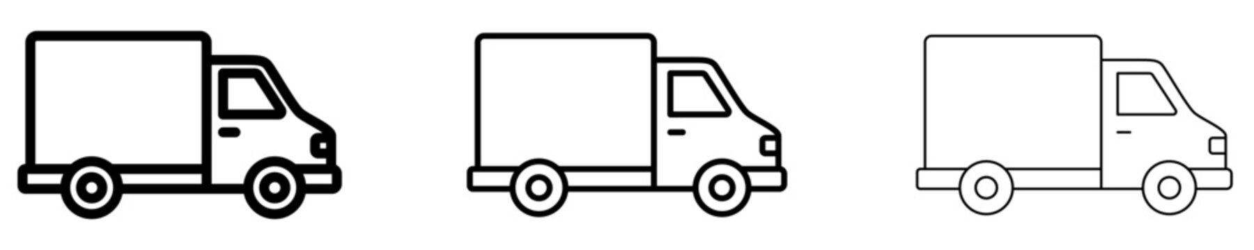Delivery truck flat icon for shipping and transport