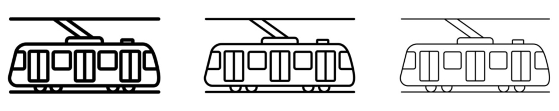 Tram line icon for public transport app