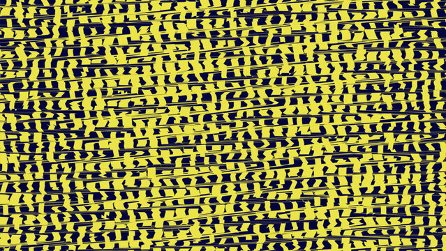 Abstract yellow calligraphic pattern on dark background, seamless script texture vector, artistic handwriting strokes wallpaper for textile design