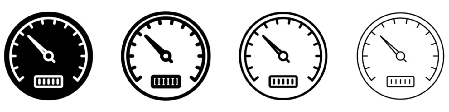 Speedometer mixed style icon for dashboard UI design