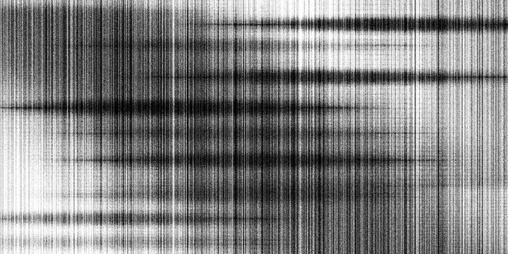 Black and white monochrome texture with intense fine horizontal line effect, resembling TV signal interference, glitch, static, motion effect or video distortion.	