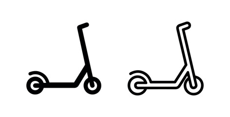 Electric kick scooter icons © liubomir118809