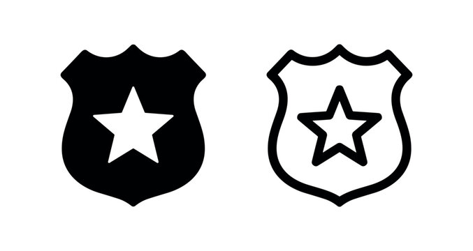 Police Badge Shield Law Enforcement Icons