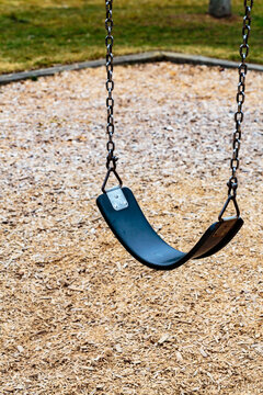 Childrens swings in play area, Manito Park, Spokane