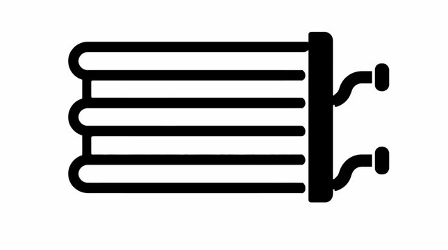 Automotive heat exchanger evaporator icon.