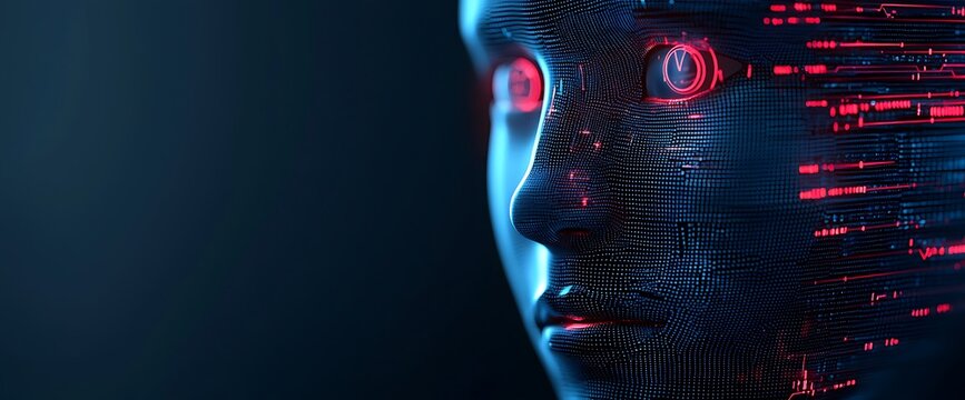 Futuristic AI Face
