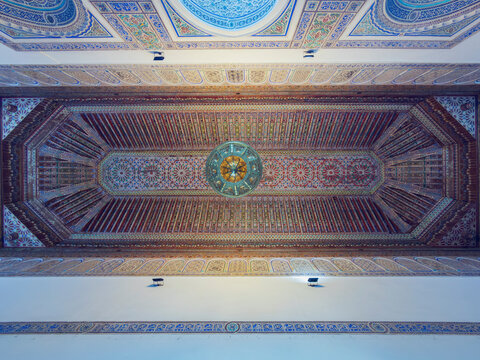 Ceiling Detail in the Bahia Palace, a 19th century Moorish style palace.