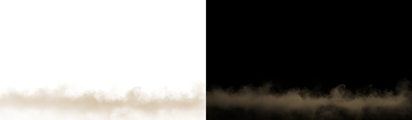 Obraz premium Realistic Smoky Dust Mist Overlay with Desert Atmospheric Effect for Graphic Design