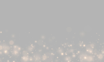 Fine gold dust falls gently like sparkling snow. Warm glowing particles and soft bokeh create a magical Christmas background. Perfect for festive compositions. PNG. © Freesstock