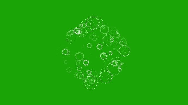 circle burst line shape 4k, circle burst firework explosion animation green screen. circular explosion seamless motion graphic, firework effect for cinematic transitions. Burst motion graphics 