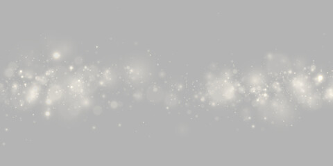 Shimmering gold dust scatters through glowing bokeh circles. Tiny sparkles and warm highlights create magical festive light. Perfect for luxury graphics. PNG. © Freesstock