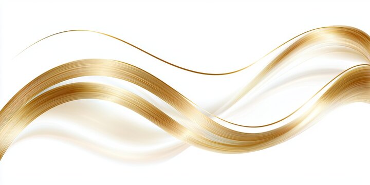 Minimal decorative background featuring graceful metallic curves and generous copyspace, perfect for business templates, certificates, stationery, and premium marketing materials.