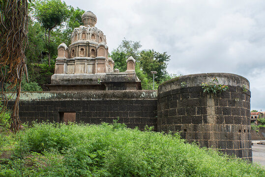 Radha Shankar Temple, Kshetra Mahuli, at the Krishna and Venna river confluence, Built by Radhabai (sister of Shankarrao Raghunathrao Pant Pratinidhi), 18th century, Satara, Maharashtra, India.