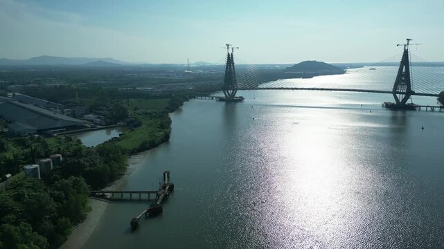 The Demak-Isthmus Bridge (often associated with the Demak Laut area) is located on Jalan Keruing in Kuching, Sarawak. It connects the Demak Laut industrial area and the Kuching Isthmus.