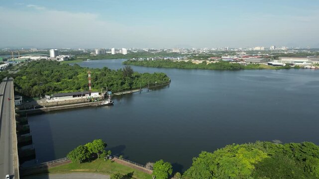 The Demak-Isthmus Bridge (often associated with the Demak Laut area) is located on Jalan Keruing in Kuching, Sarawak. It connects the Demak Laut industrial area and the Kuching Isthmus.