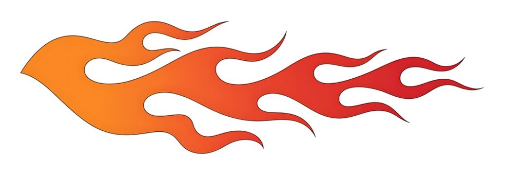 Flame graphic displays a stylized fire pattern on white background.