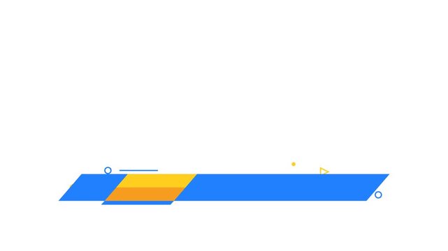 Modern Blue and Yellow Geometric Lower Third Overlay with Bright Contrast, Sleek Shape and Space for Text, Stylish and Professional Element Suitable for News, Reports and Creative Video Content