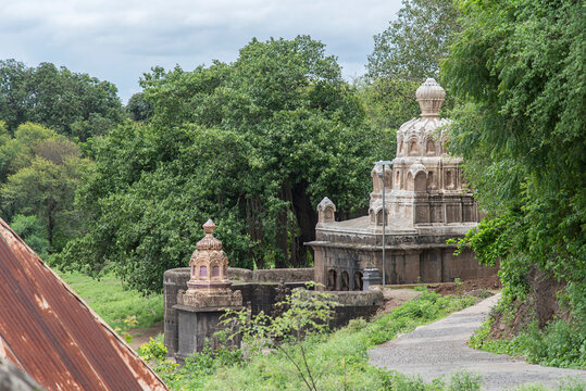 Radha Shankar Temple, Kshetra Mahuli, at the Krishna and Venna river confluence, Built by Radhabai (sister of Shankarrao Raghunathrao Pant Pratinidhi), 18th century, Satara, Maharashtra, India.