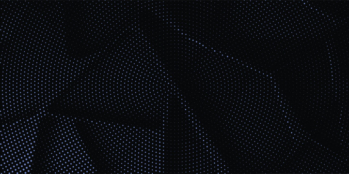 Abstract Black and blue Halftone Dot Mesh Background with Organic Wave Pattern and Optical Texture Vector