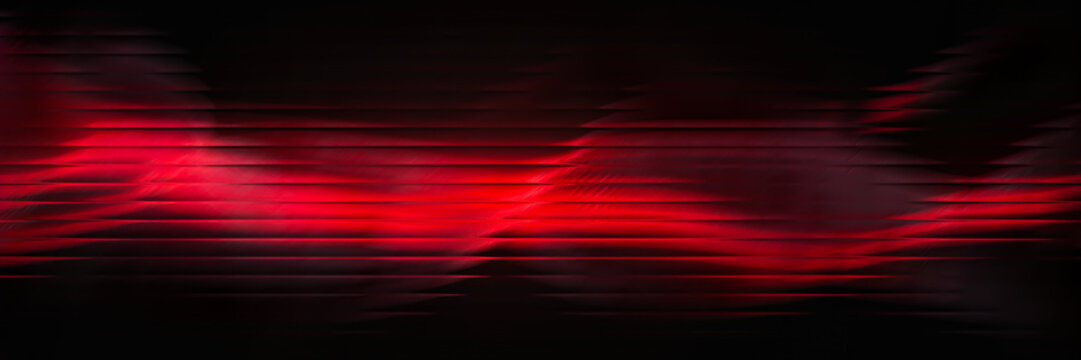 Abstract dark red ribbed glass background with vertical light stripes