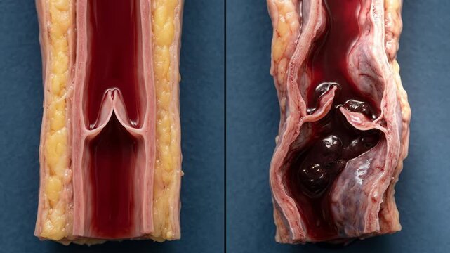 Internal vessel condition: blood flow, normal function, venous valve, disease state, vascular problem, varicose vein, clot develop, circulation impede, health issue.