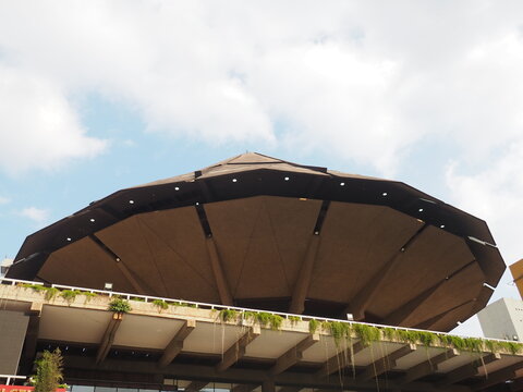 Kenyatta International Convention Centre KICC Amphitheatre Roof in Nairobi Central Business District, Kenya, Iconic Landmark and African Architecture