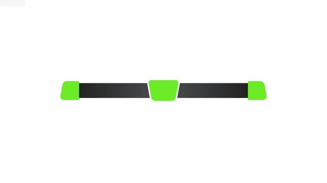 Neon Green Futuristic Lower Third UI Overlay with Glowing Edges, Sleek Lines and High-Tech Appearance, Space for Data and Information, Suitable for Technology, Gaming and Sci-Fi Video Content