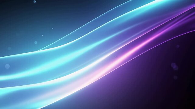 Flowing waves of vibrant blue and purple light creating dynamic glowing motion background