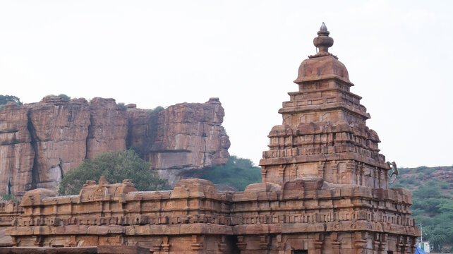Ancient Temples of Lord Shiva in the Campus of Badami Caves, Karnataka, India.