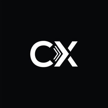 Cx monogram logo design with modern arrow element for business identity