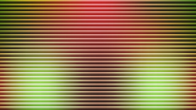 Abstract background with horizontal parallel lines and a subtle grainy texture in vibrant red and green tones creating a modern and structured look for digital displays.