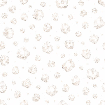 clusters of water droplets on white background