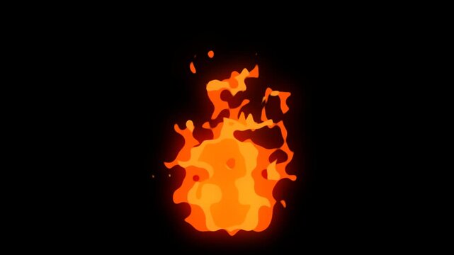 Cartoon Fire Flame Animation Overlay