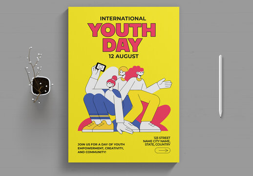 International Youth Day Flyer Template