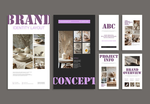 Minimal Brand Identity Guidelines Template with Editorial Layout