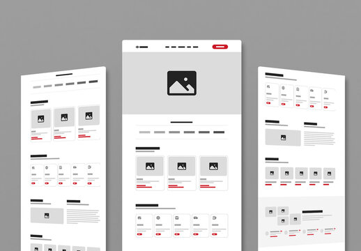 Modern Responsive Website Wireframe Template